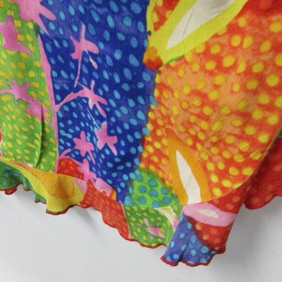 JAMS WORLD Floral Print VINTAGE Dress Sz M Artsy Tropical 90s Made in Hawaii USA - Picture 11 of 15